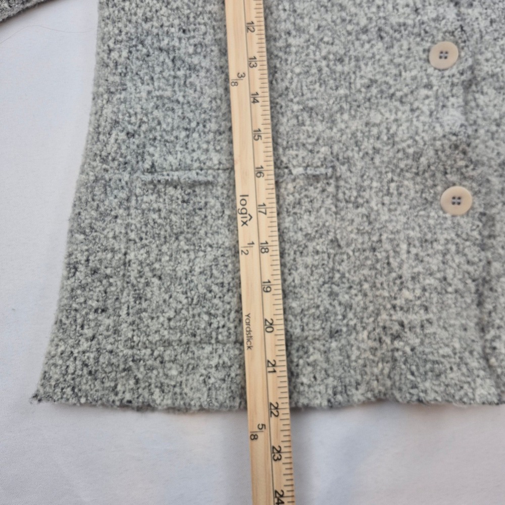 Eileen Fisher Cardigan Women's L Gray‎ Knit One Pocket Minimalist Italian Yarn - Picture 9 of 9